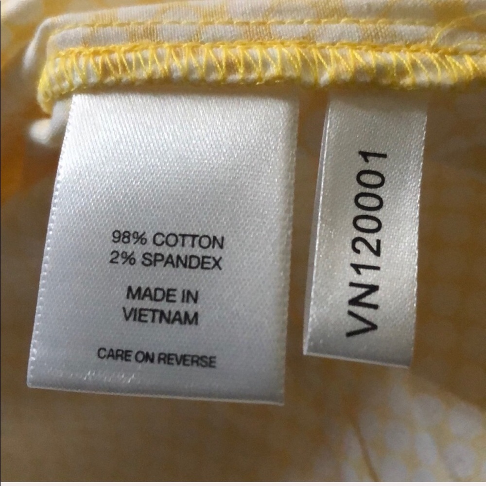 NY & Co Yellow White Career Top size XS - Picture 10 of 10